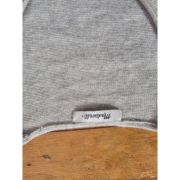 Madewell Grey Merino extra fine V-Neck Alpaca Sweater Size Medium A001814 - Picture 3 of 7